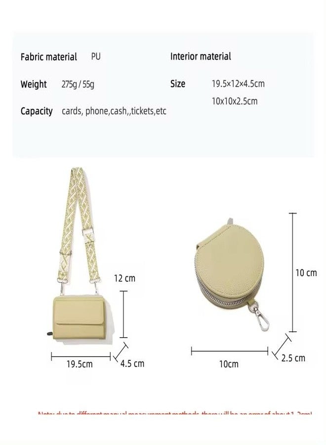 موكا محفظة MOCA النسائية مع جيب لحمل الهاتف المحمول، محفظة بحزام كتف قابل للتعديل مع فتحات للبطاقات وجيب صغير للعملات المعدنية للنساء (أسود) - Image 3